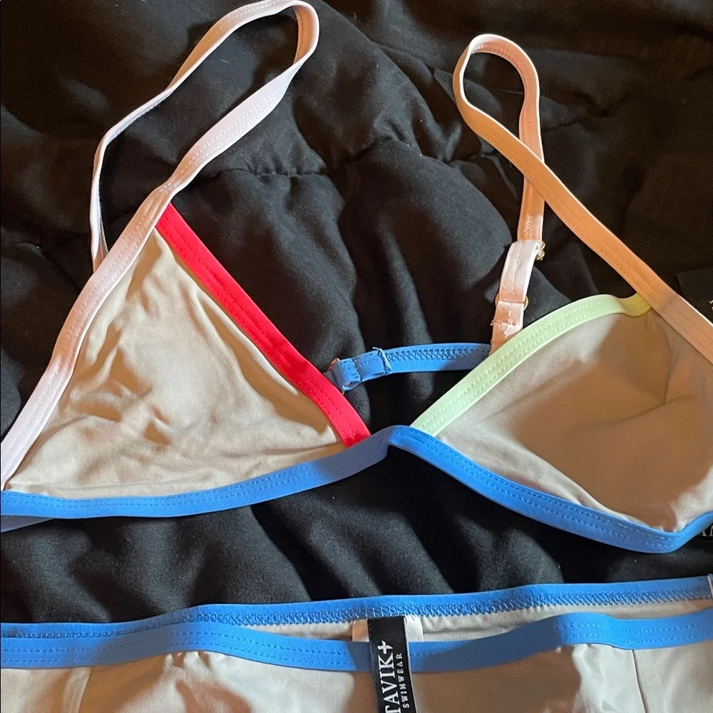 Tavik Bikini Set with Blue and Red Trim - Picture 3 of 3
